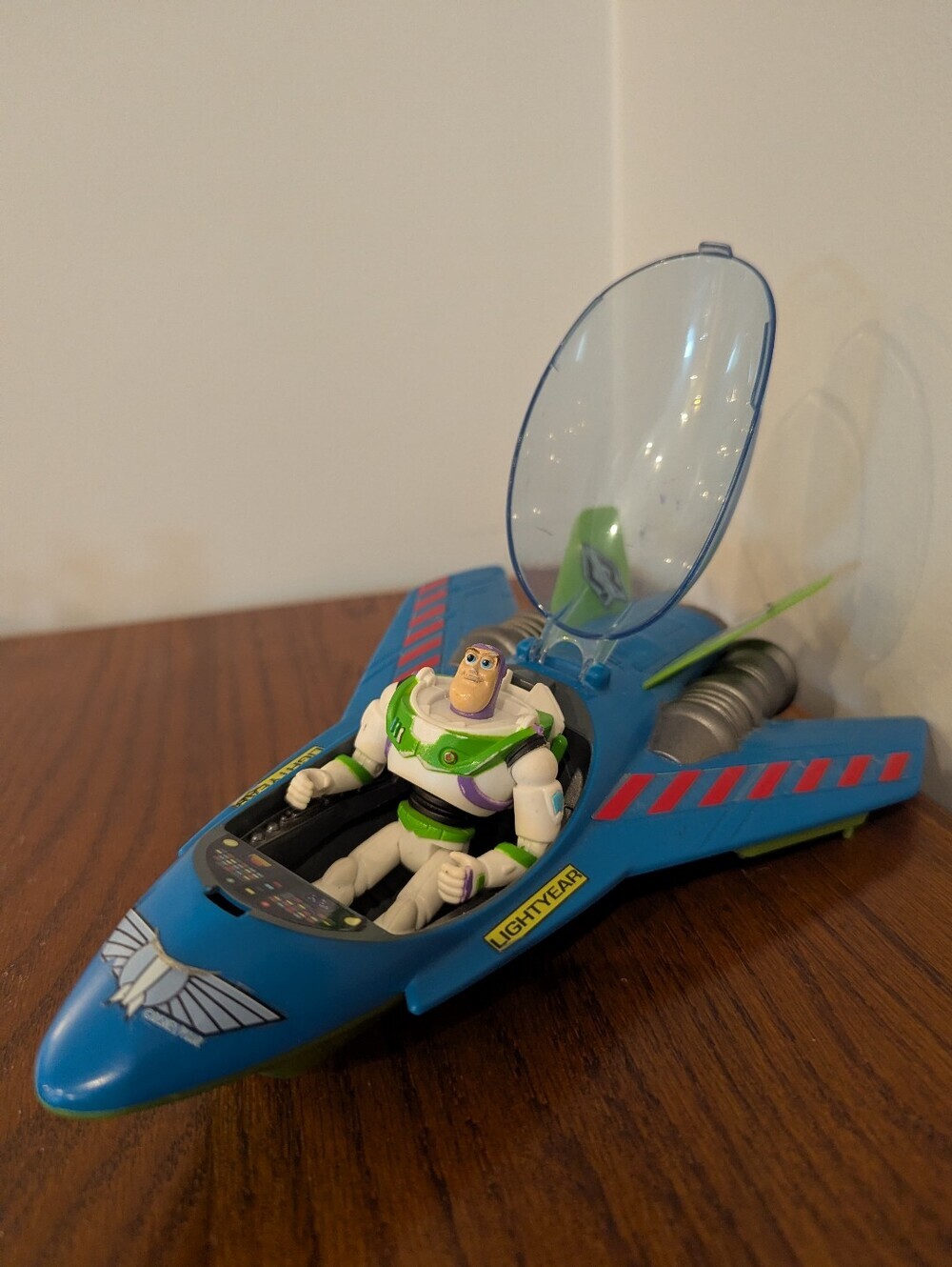 Disney Store Ultra Rare 90s Y2K Buzz Light-year Jet fighter With Action  Figure